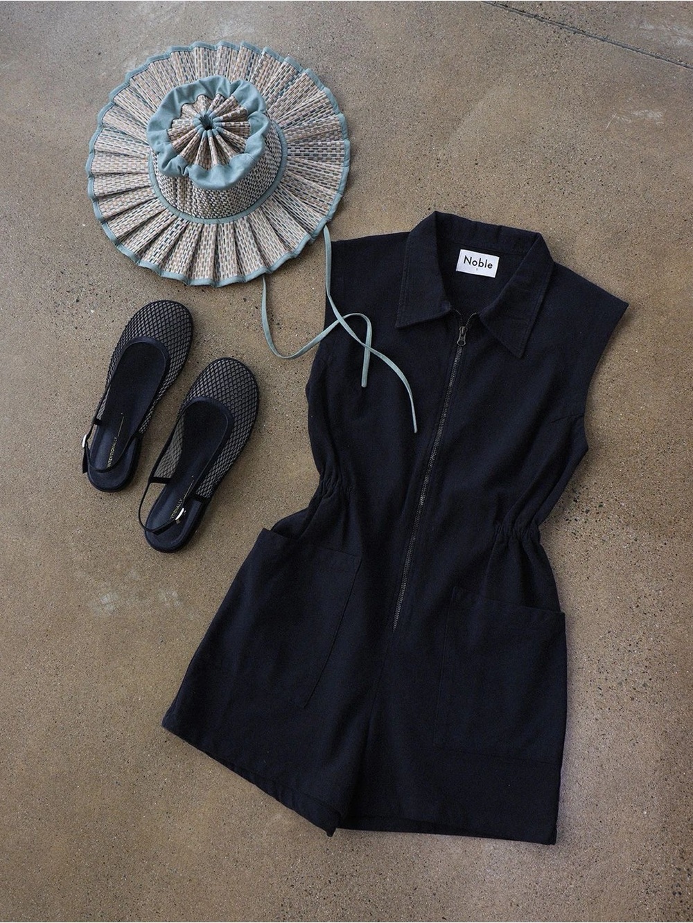 Noble Black Ash Utility Tanksuit Romper 3X